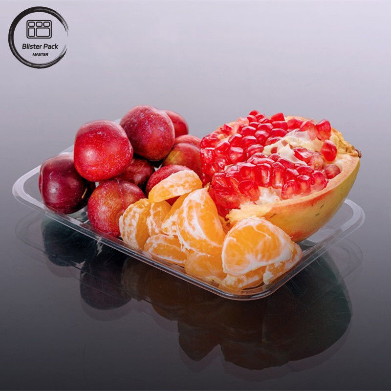 Süpermarket sınıfı taze ürünler meyve sebze ve et için kabarcık ambalaj tepsisi