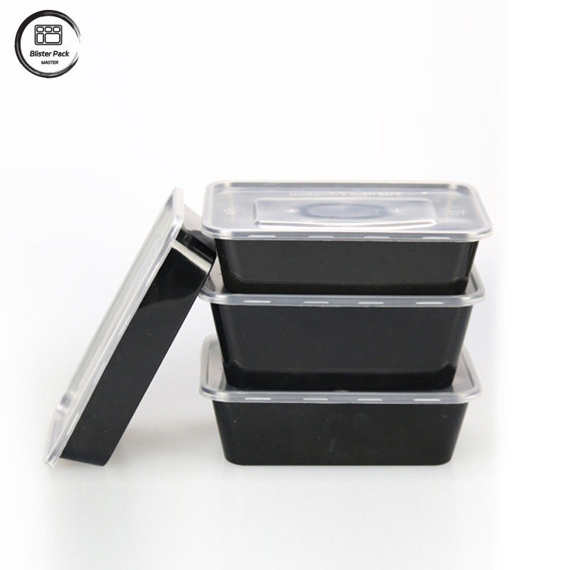 Mikrodalga PP Tek kullanımlık Plastik Bento Kutusu Kapaklı Clea Multi-Size 500ml To 1500ml