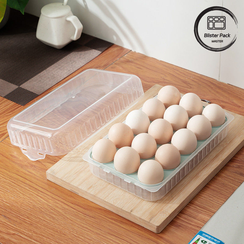 Yumurtalıklı Şeffaf Plastik Yumurta Taşıyıcısı Kapaklı 10/15 Şebekeler Buzdolabı Mutfak için Güvenli Plastik Kaplar