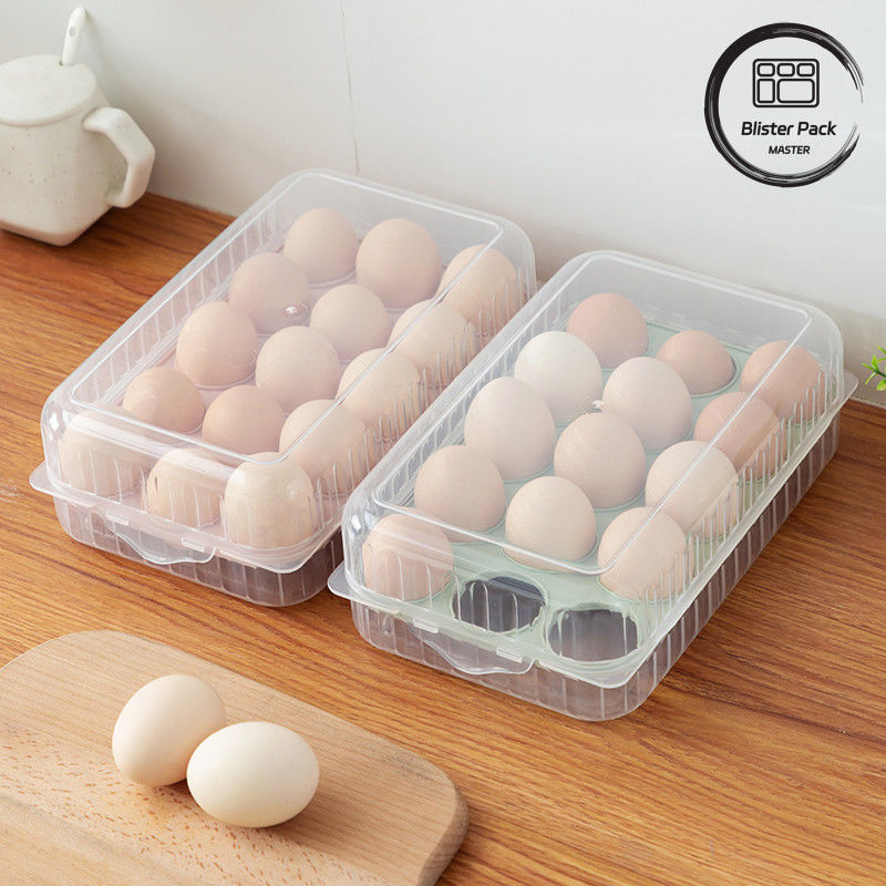 Yumurtalıklı Şeffaf Plastik Yumurta Taşıyıcısı Kapaklı 10/15 Şebekeler Buzdolabı Mutfak için Güvenli Plastik Kaplar