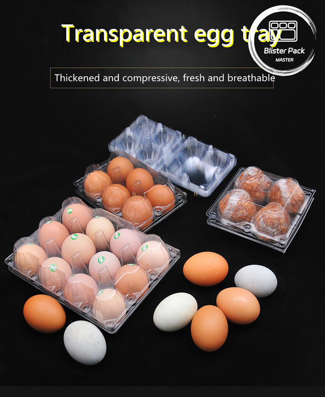 15 Hücreli Hinged Clamshell Açık Plastik Yumurta Tepsileri Güvenli Termoformed Plastik Nakliye Tepsileri