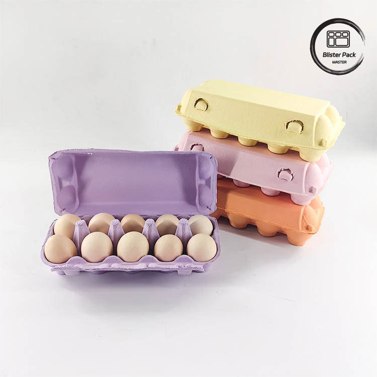 Özel Eco Kuşburnu Yumurta Paketleme 12 6 4 Kağıt Pulp Kutusu Tavuk Yumurtaları için Yumurta Kartonları