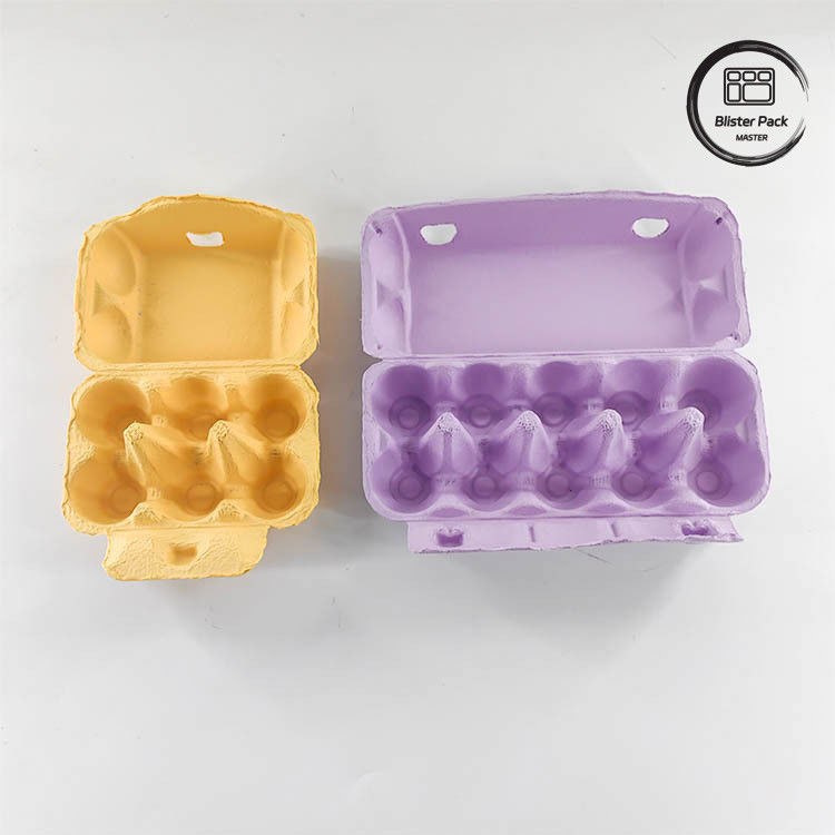 Özel Eco Kuşburnu Yumurta Paketleme 12 6 4 Kağıt Pulp Kutusu Tavuk Yumurtaları için Yumurta Kartonları