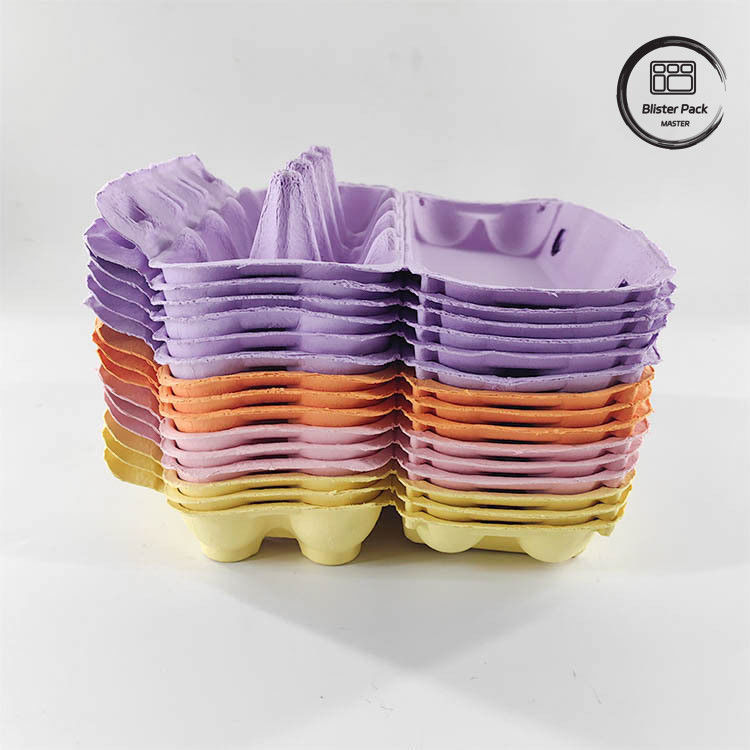 Özel Eco Kuşburnu Yumurta Paketleme 12 6 4 Kağıt Pulp Kutusu Tavuk Yumurtaları için Yumurta Kartonları