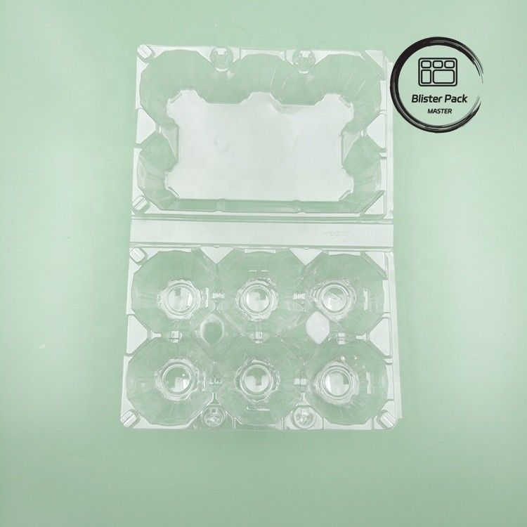 6 Paket Plastik Yumurta Kartonları Güvenli Depolama İçin Kalıcı Yumurta Paketleme Kutuları