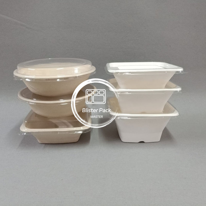 PFAS içermeyen Biyodegradable Sugarcane Bagasse Bowls Tek kullanımlık Çorba ve Salata Bowls 8oz ila 32oz