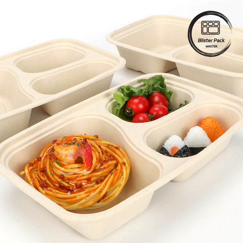 9 inç şeker kamışı bagasse Clamshell öğle yemeği kutusu Burger ve fırın için tek kullanımlık ve biyolojik olarak parçalanabilir gıda konteyneri