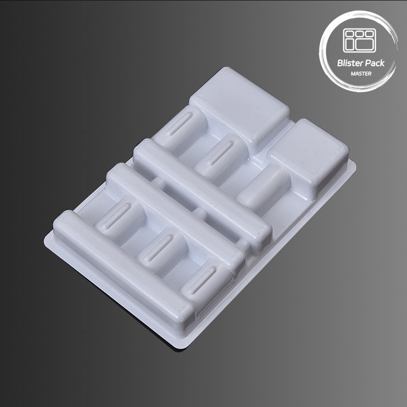 6 Enjeksiyon için tıbbi vakum şeklinde plastik tepsiler 5 ml ve 10 ml şişeler için kabarcık ambalajı