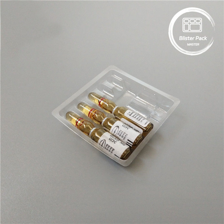 Özel Plastik Ampul Tıbbi Blister 1ml Şişeler için Paketleme Tepsisi