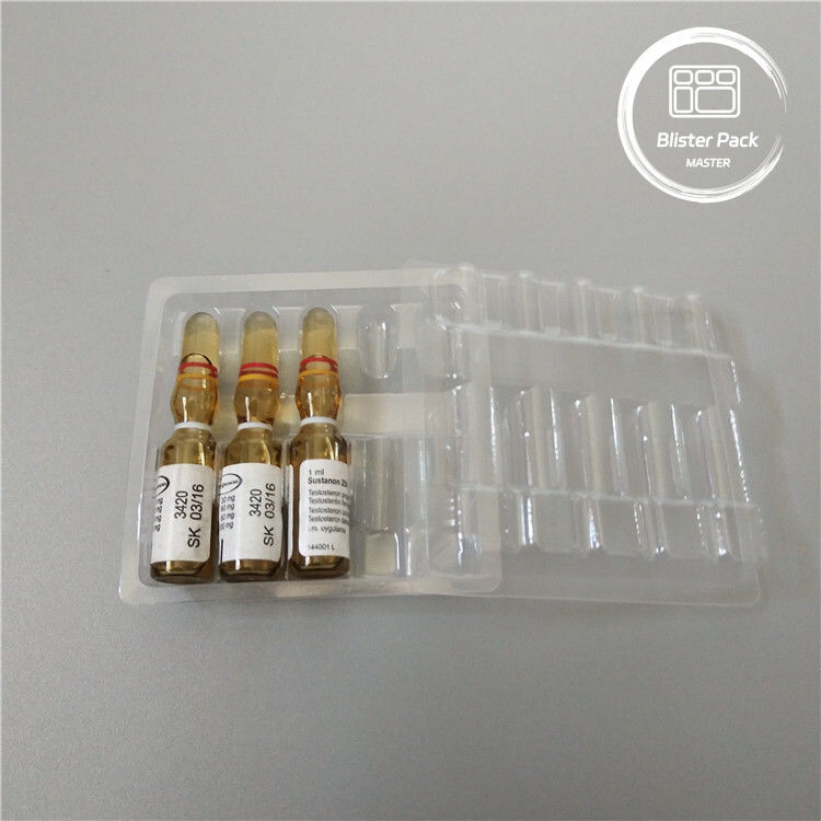 Özel Plastik Ampul Tıbbi Blister 1ml Şişeler için Paketleme Tepsisi