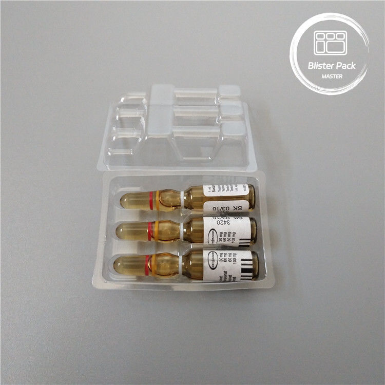 Özel Plastik Ampul Tıbbi Blister 1ml Şişeler için Paketleme Tepsisi