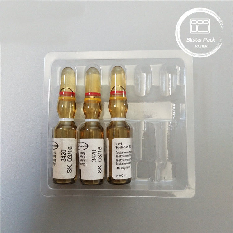 Özel Plastik Ampul Tıbbi Blister 1ml Şişeler için Paketleme Tepsisi