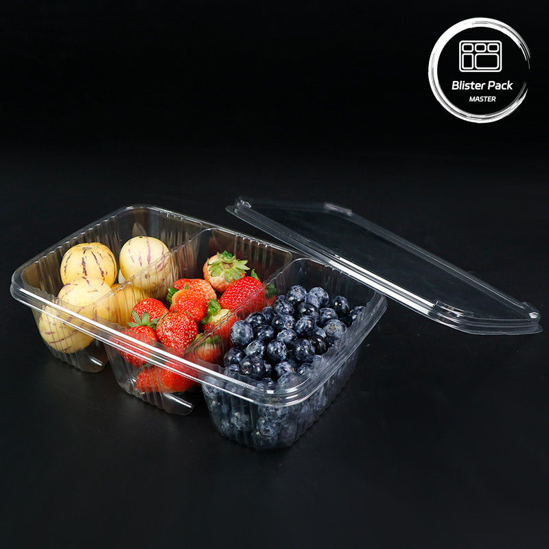 Üstün meyve sosu meyve salata tabakı açık plastik salata ambalaj tabakı tazelik için