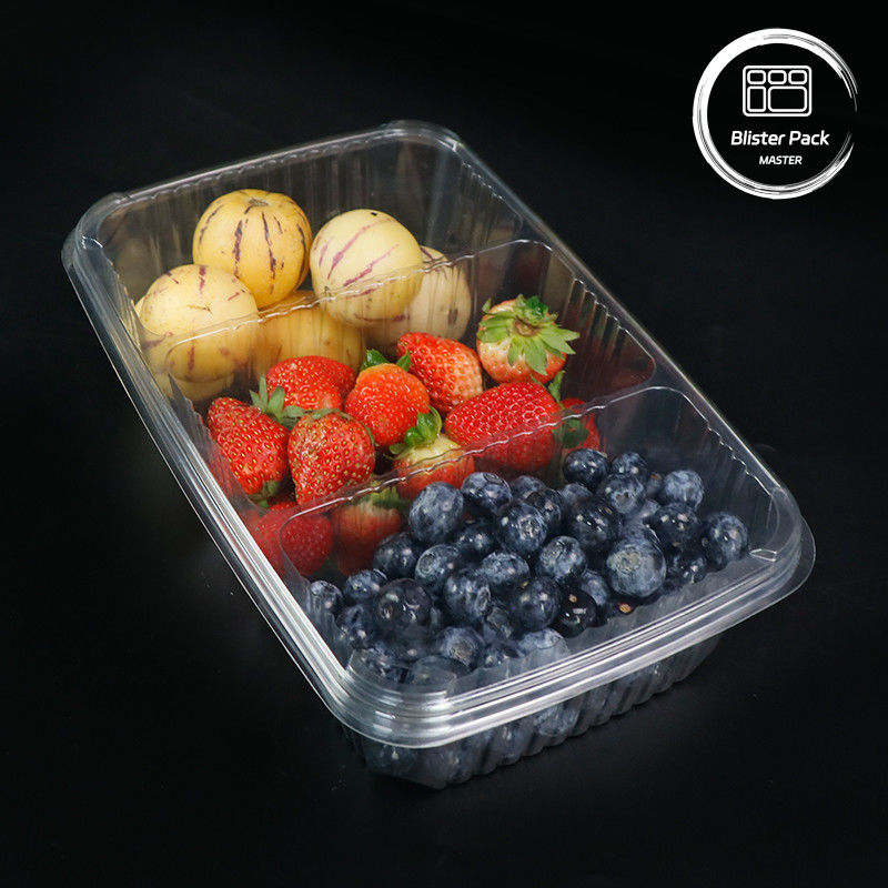 Üstün meyve sosu meyve salata tabakı açık plastik salata ambalaj tabakı tazelik için