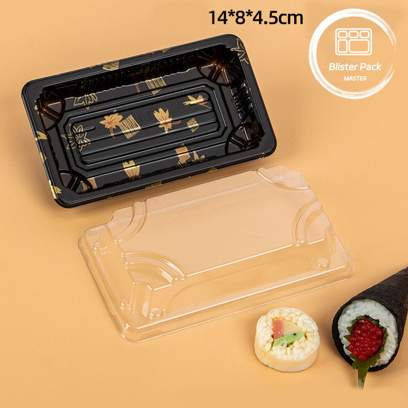 Özel Logo Restoran Gıda Sınıfı Taze ve Şık Yemek İçin Tek kullanımlık Sushi Tepsileri