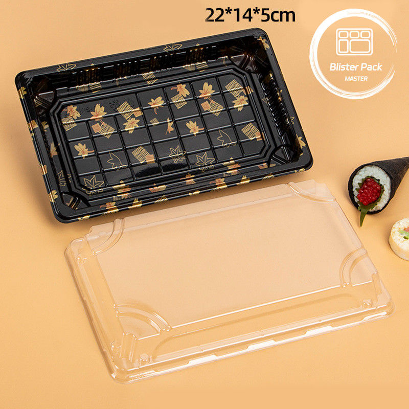 Özel Logo Restoran Gıda Sınıfı Taze ve Şık Yemek İçin Tek kullanımlık Sushi Tepsileri