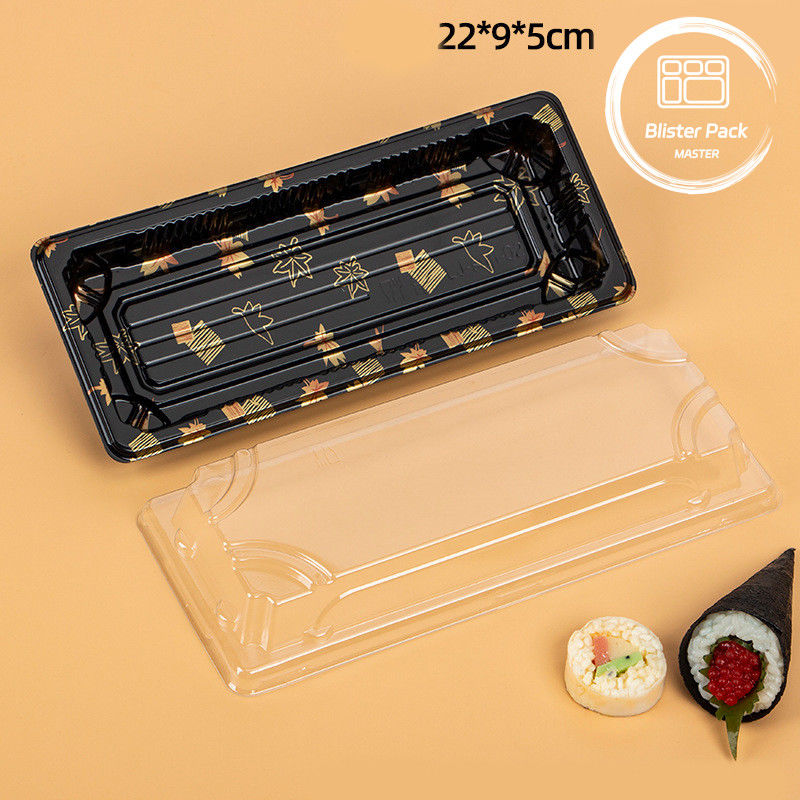 Özel Logo Restoran Gıda Sınıfı Taze ve Şık Yemek İçin Tek kullanımlık Sushi Tepsileri