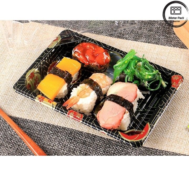 Rekabetçi Fiyatlarda Üstün Tasarımlı Çubuklu Plastik Sushi Tepsisi Blister Paketi