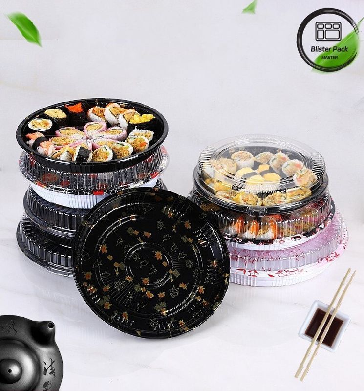 Blister Salata Kutusu Alışverişli ve Çevre Dostu Plastik Sushi Konteyneri