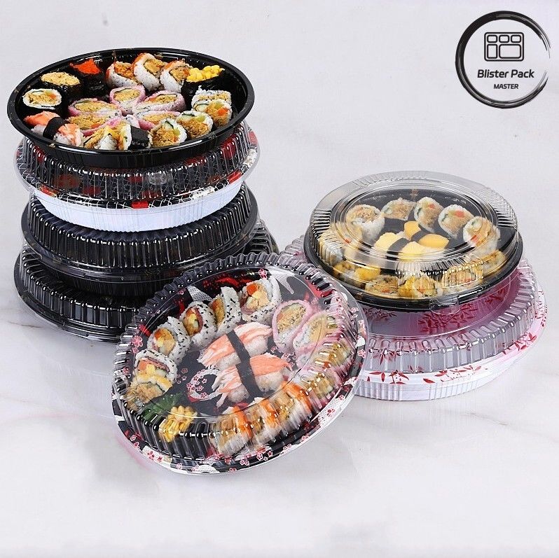 Blister Salata Kutusu Alışverişli ve Çevre Dostu Plastik Sushi Konteyneri