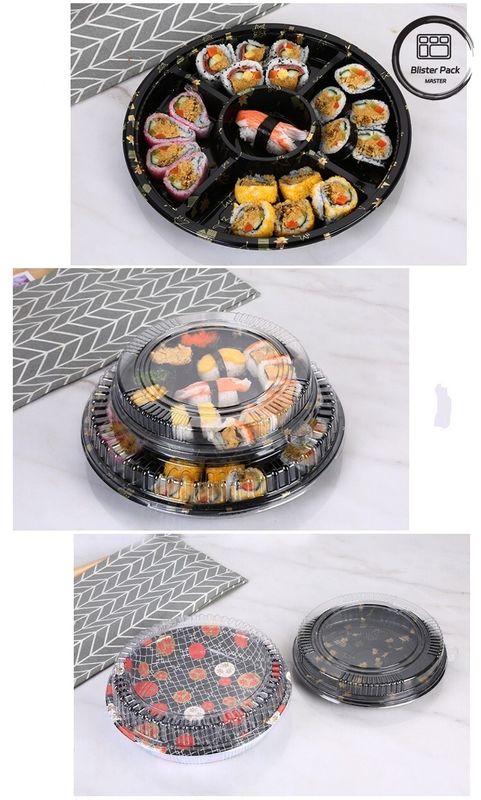 Blister Salata Kutusu Alışverişli ve Çevre Dostu Plastik Sushi Konteyneri