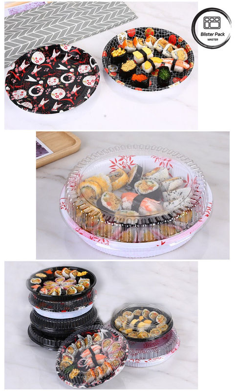 Blister Salata Kutusu Alışverişli ve Çevre Dostu Plastik Sushi Konteyneri