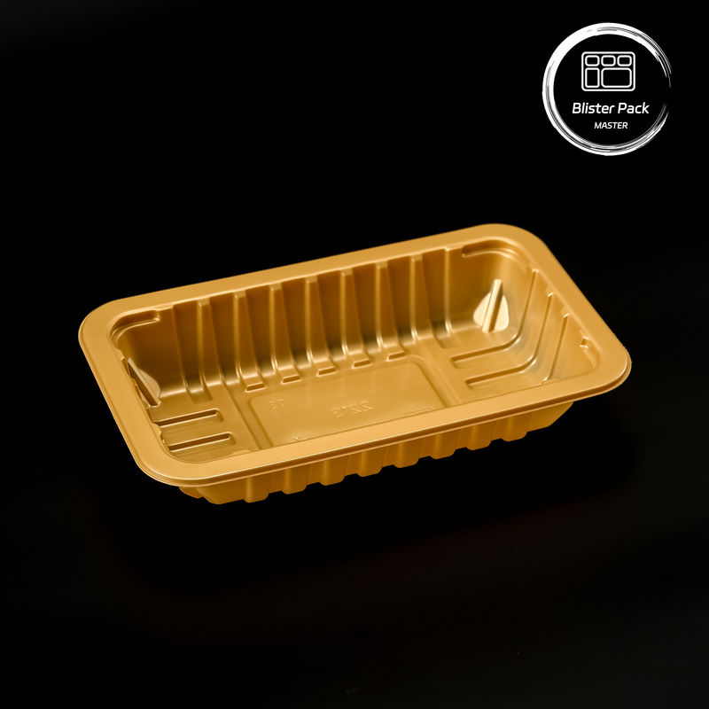 Özel PP gıda vakum şekilli ambalaj tepsileri logo ile tek kullanımlık plastik servis tepsileri