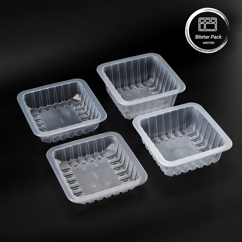 Özel PP gıda vakum şekilli ambalaj tepsileri logo ile tek kullanımlık plastik servis tepsileri