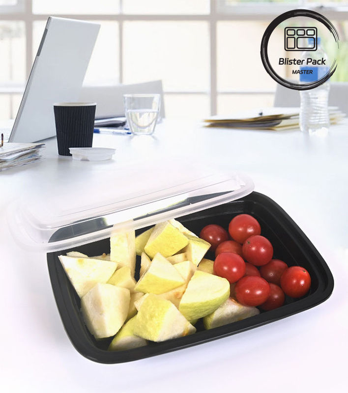 24/28/32 Oz Yemek Hazırlama Kapaklı Dikdörtgen Tek kullanımlık yiyecek kutuları Bento tarzı