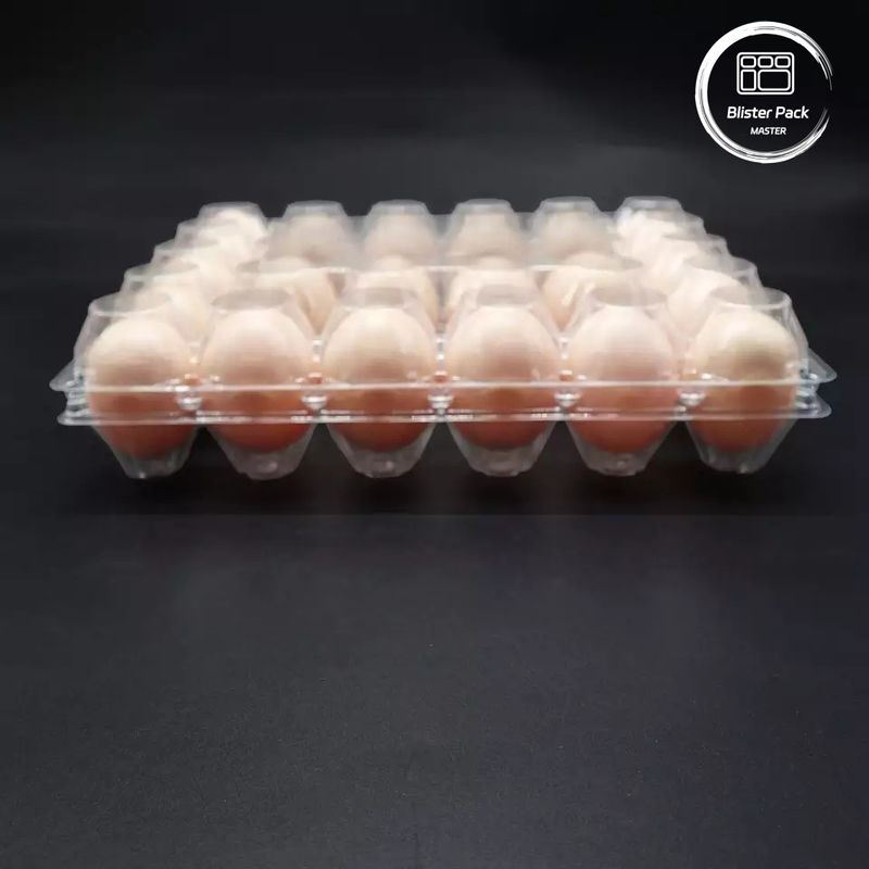 Özel Boyutlu PET Yumurta Pıhtısı Tepsisi Tek kullanımlık Vakum şekillendirilmiş Plastik Tepsiler