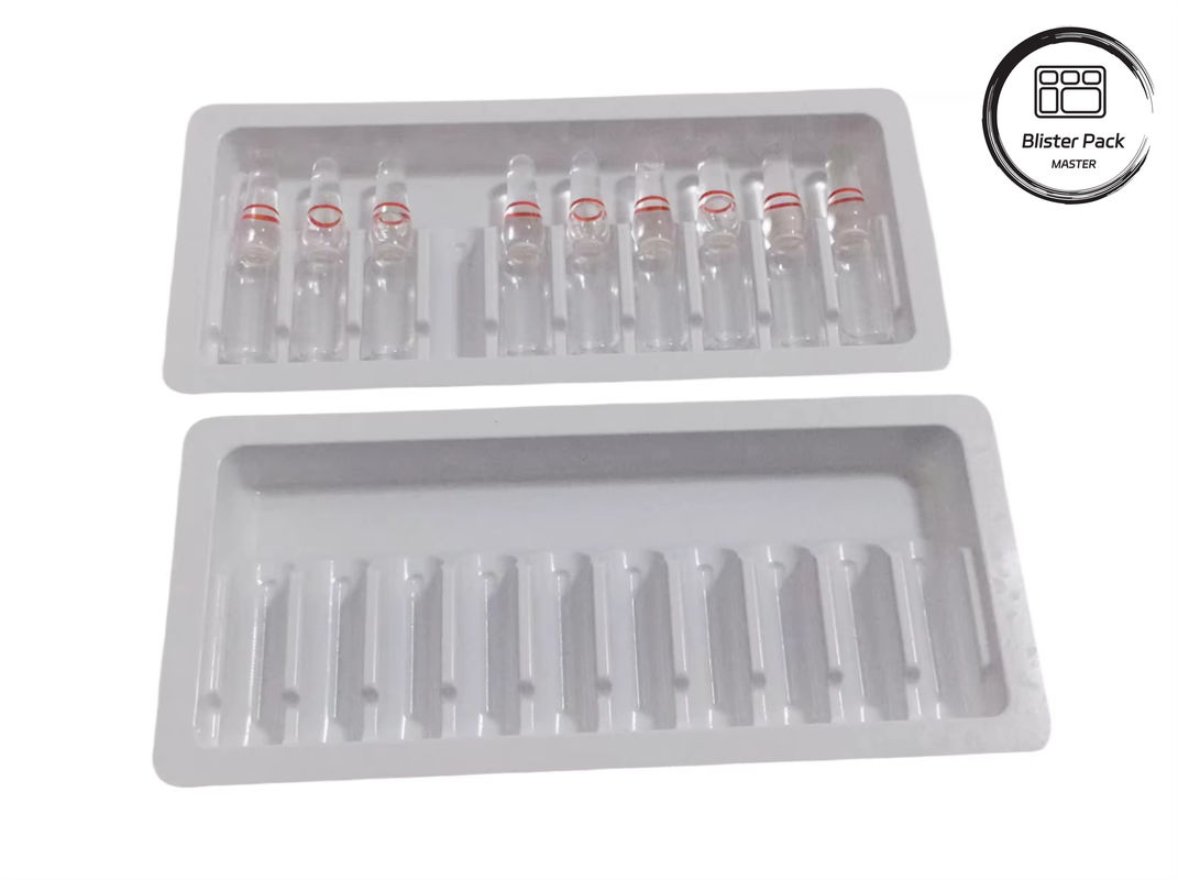 OEM & ODM PET Vakum Oluşturma Blister Plastik Tepsisi, Ampuller ve Şişeler için Özel İç Paketleme
