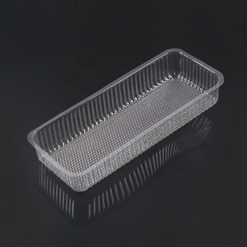 Özel gıda kalitesi PET, bisküviler ve atıştırmalıklar için açık plastik kabarcık tepsisi ambalajı