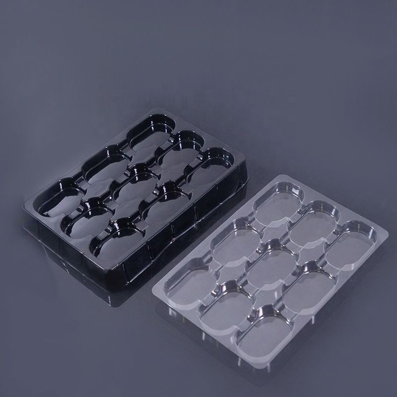 Özel gıda kalitesi PET, bisküviler ve atıştırmalıklar için açık plastik kabarcık tepsisi ambalajı