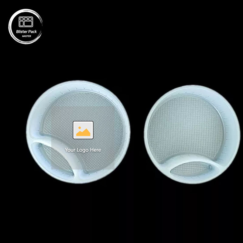 Tek kullanımlık kabarcık şekerleme, şekerleme, ay pastası, kek ve çörekler için 6 boşluklu plastik tepsi