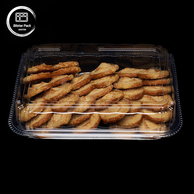 Gıda derecesi tatlı ve hediye ambalajı için özel açık PET İsviçre rulo kek kutusu