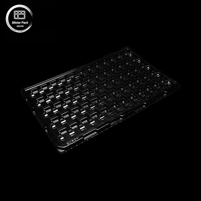 Vacuum Formed Transparent Anti-Static Plastik Tabak, Küçük Elektronik Ürünler İçin 60-Grid Paketleme